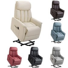 HOMCOM Poltrona Relax Alzapersone con Telecomando Reclinazione e Poggiapiedi