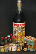 AVERNA - 18 mignon liquore e bottiglia - bottigliette collezione vintage - amaro