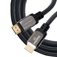 3/6/10/15/50FT Ultra HD 4K 8K cavo HDMI oro intrecciato interruttore HDTV Xbox Blu Ray