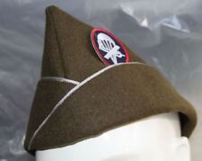 WWII WW2 US ARMY FANTERIA LANA GUARNIGIONE BERRETTO CAPPELLO L & INSEGNA ROSSA 