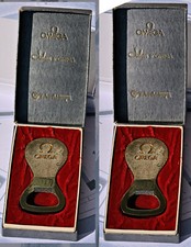 Rarissimo Apribottiglia Gadget Originale Omega d'Epoca anni '60/'70 con Scatola