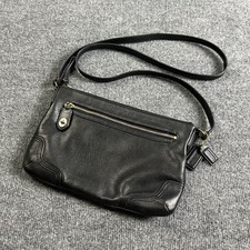 Borsa a tracolla Coach donna nera in pelle tracolla tasca frontale con zip