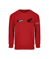 Felpa girocollo Honda, Formula 1, Gas, Hrc, Rossa/Nera, replica, F1, corsa, moto