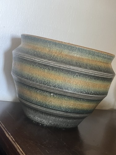 Vaso biansato ceramica righe - vaso,