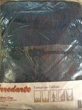 Tenda tendone Cloe con passanti e riloga poliestere 150x280 cm blu tinta unita