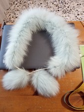 scaldacollo in pelliccia celeste