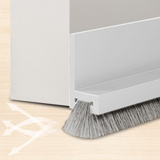 100Cm Guarnizione a Spazzola per Porte, 53Mm Altezza, Paraspifferi Sottoporta, P