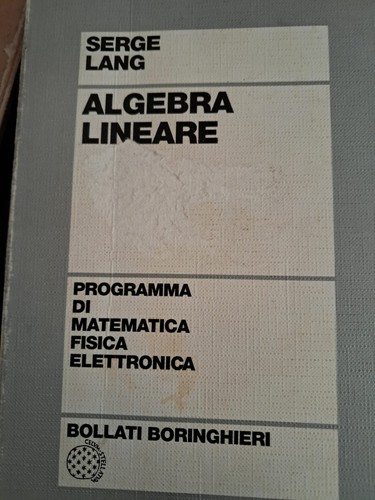 Serge lang algebra lineare - lang,