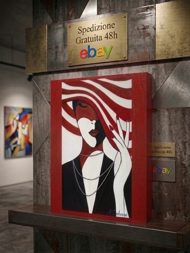 Quadro dipinto donna - quadro,