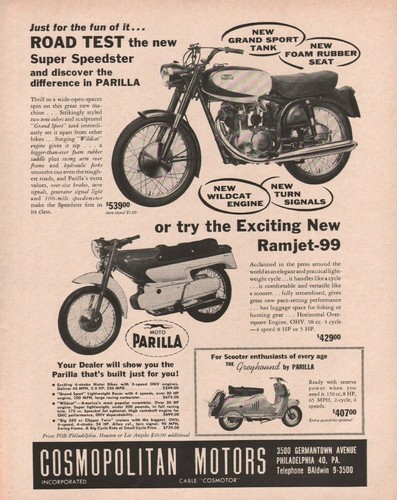 Pubblicità moto epoca - pubblicità,