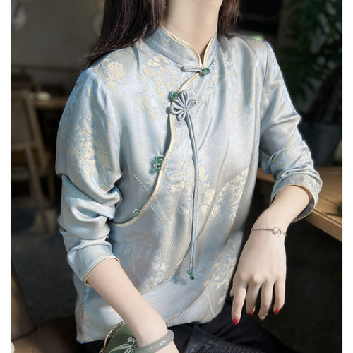 Donna finta seta camicia - seta,