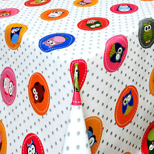 Tela Cerata Tovaglia Gufi Colorato Punti 06103-00 Angolare Rotondo Ovale