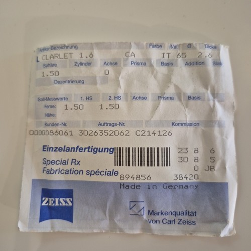 Zeiss lente monofocale - zeiss,