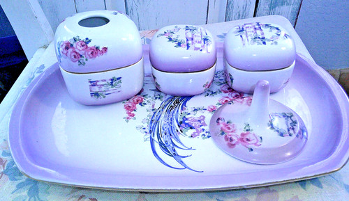 Antico set comò vanità