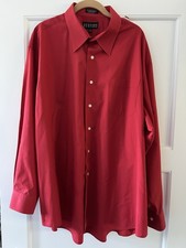 Camicia elegante Bergamo New York ~uomo XXL~rosso~manica lunga con bottoni