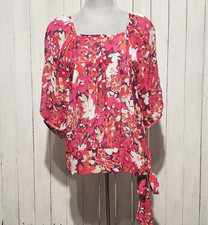 Ana S Top Pink Purple Floral