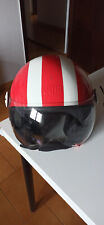 CASCO DEMI JET CGM 109I GLOBO ITALIA BIANCO / VERDE / ROSSO VISIERA