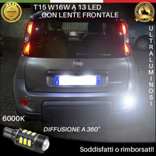LAMPADA RETROMARCIA 13 LED T15 W16W CANBUS PER FIAT PANDA 6000K NO ERRORE