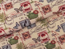 Tessuto GOBELIN tessuto decorativo tessuto tascabile cuscino imbottito FRANCOBOLLI EUR 19,98/m