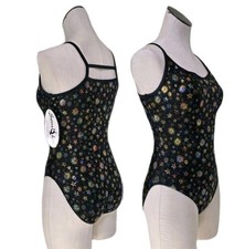Satara Leos Vintage Riflettente Foiled Star Multi Strap Back Dance Body AL Adulto L