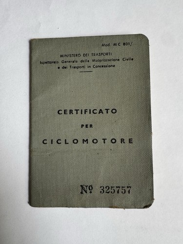 Libretto certificato