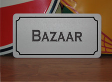 Bazaar Metal Sign market shop