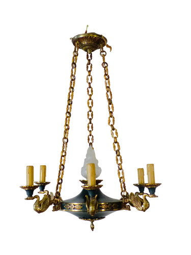 Antico lampadario francese - , 6