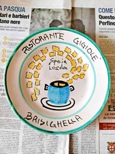 Piatto del buon ricordo ristorante Gigiolè Brisighella 1985