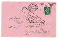 Al Mittente…..Per Eventi Bellici - Busta del 9.1.41