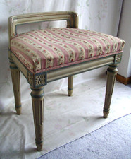 Ameublements Schmit Paris 2. Impero 1870 sgabello sedia panca legno rivestimento tessuto