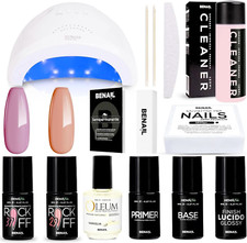 Kit Semipermanente Unghie Professionale, Kit Ricostruzione Unghie Gel Completo, 