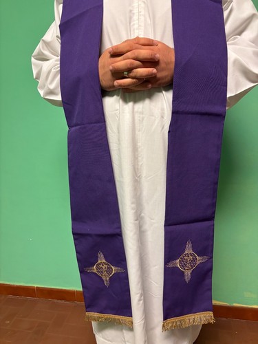 Stola liturgica viola con - liturgica,