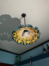 Lampadario in ceramica decorata di Vietri