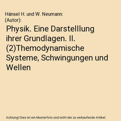 Physik eine darstelllung - eine,