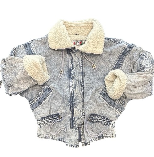 Bomber denim oversize lavaggio
