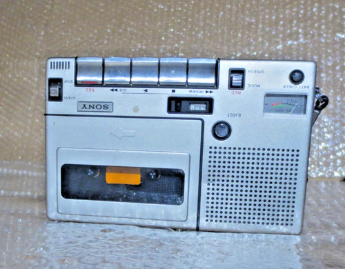 Vtg japan sony cassette corder - japan, cassette-corder