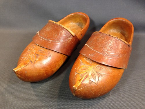 Antica coppia zoccoli legno - coppia,