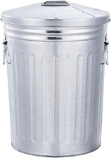 Bidone Della Spazzatura in Ferro Da Esterno Da 8 Litri Con Coperchio, Versatile 