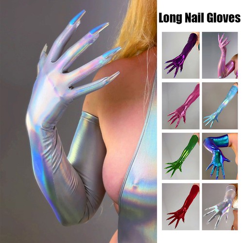 Guanti laser lunghi - , unghie