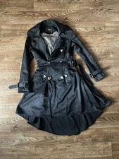 D&G Dolce & Gabbana trench lungo donna nero con cintura taglia S