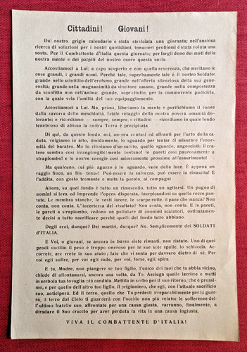 Volantino patriottico patria - volantino,