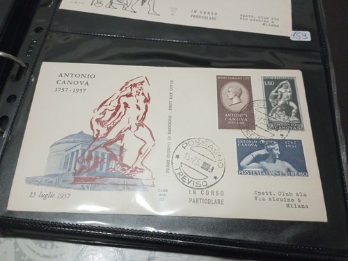 160n italia 1957 - italia, fdc