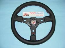 FIAT 500 F/L/R 126 EPOCA VOLANTE SPORTIVO LUISI ABARTH RACING PELLE NERO Ø35cm