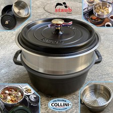 Staub - Cocotte  in ghisa con cestello per cottura a vapore cm. 24 - induzione