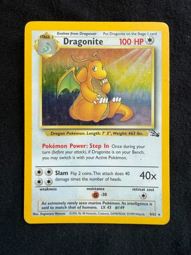 Pokemon fossil dragonite - dragonite, 4/62