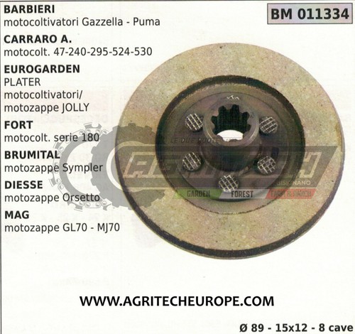 Disco frizione motocoltivatore - disco,