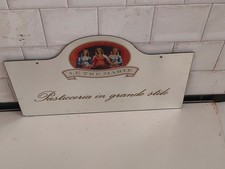 Specchio pubblicitario LE TRE MARIE  Pasticceria in grande stile  cm 58 x 39