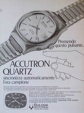 Pubblicità Ritaglio Werbung Italia 1977 OROLOGIO WATCH BULOVA ACCUTRON QUARTZ