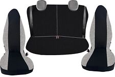 coprisedili per aygo in cotone grigio/nero, su misura- made in italy