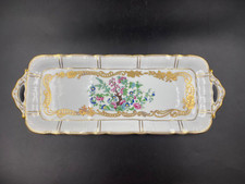 Vassoio dolci portate Porcellana Limoges BERNARDAUD MADRAS oro ornamentale